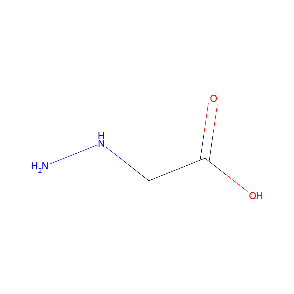 Hydrazinoacetic acid molecular structure, CAS 14150-64-2