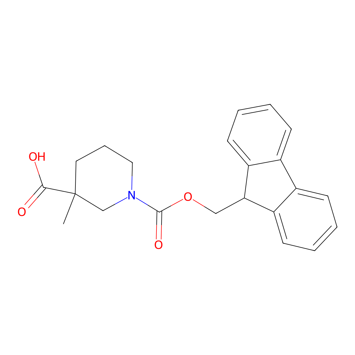 (R)-Fmoc-3-methyl-piperidine-3-carboxylic acid molecular structure, CAS 1415018-77-7