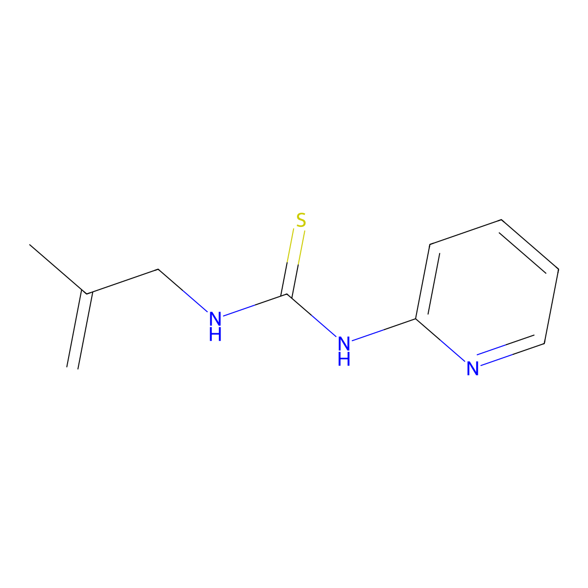 [(2-Methylprop-2-enyl)amino](2-pyridylamino)methane-1-thione molecular structure, CAS 141502-51-4