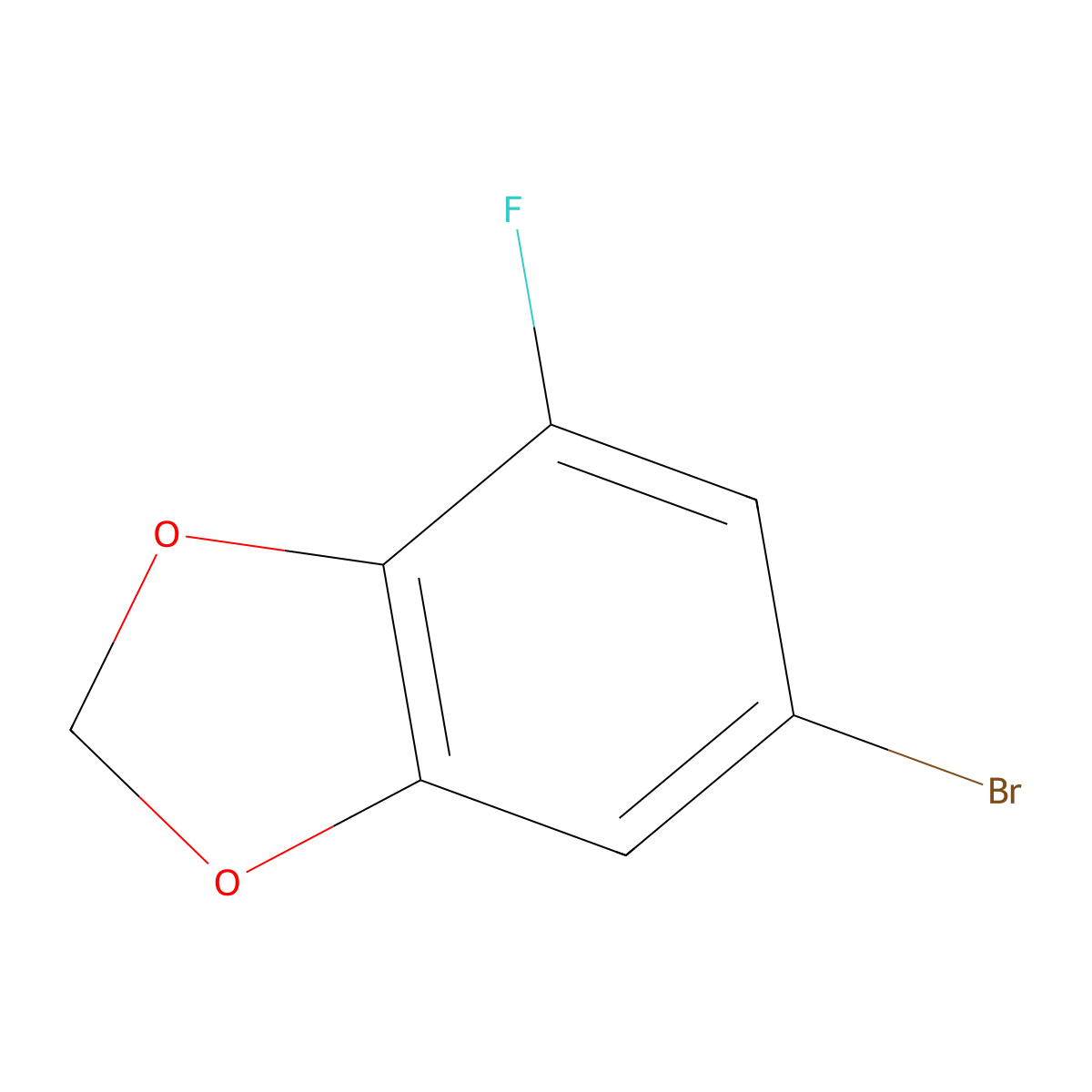 6-Bromo-4-fluoro-1,3-dioxaindane molecular structure, CAS 1415022-32-0