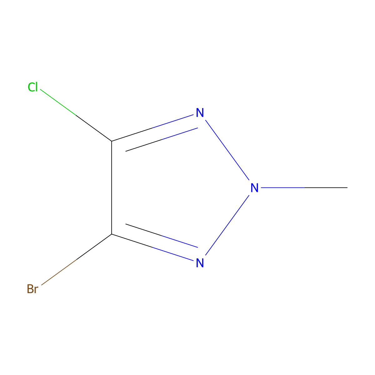 4-bromo-5-chloro-2-methyl-2H-1,2,3-triazole molecular structure, CAS 1415030-04-4
