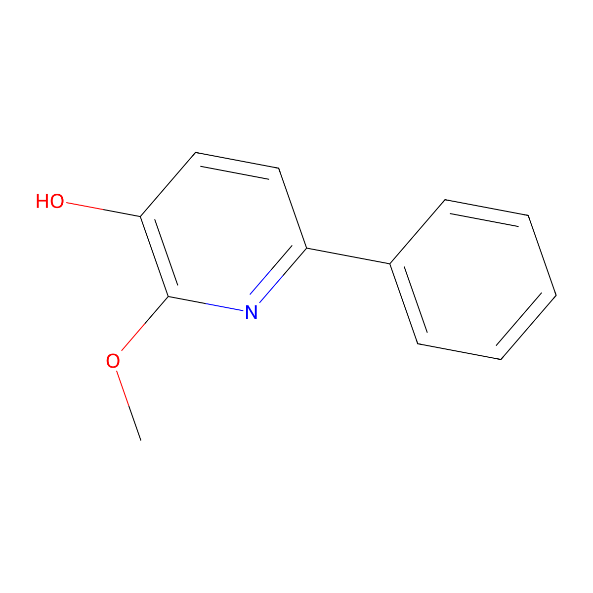 3-Pyridinol, 2-methoxy-6-phenyl- molecular structure, CAS 1415032-87-9