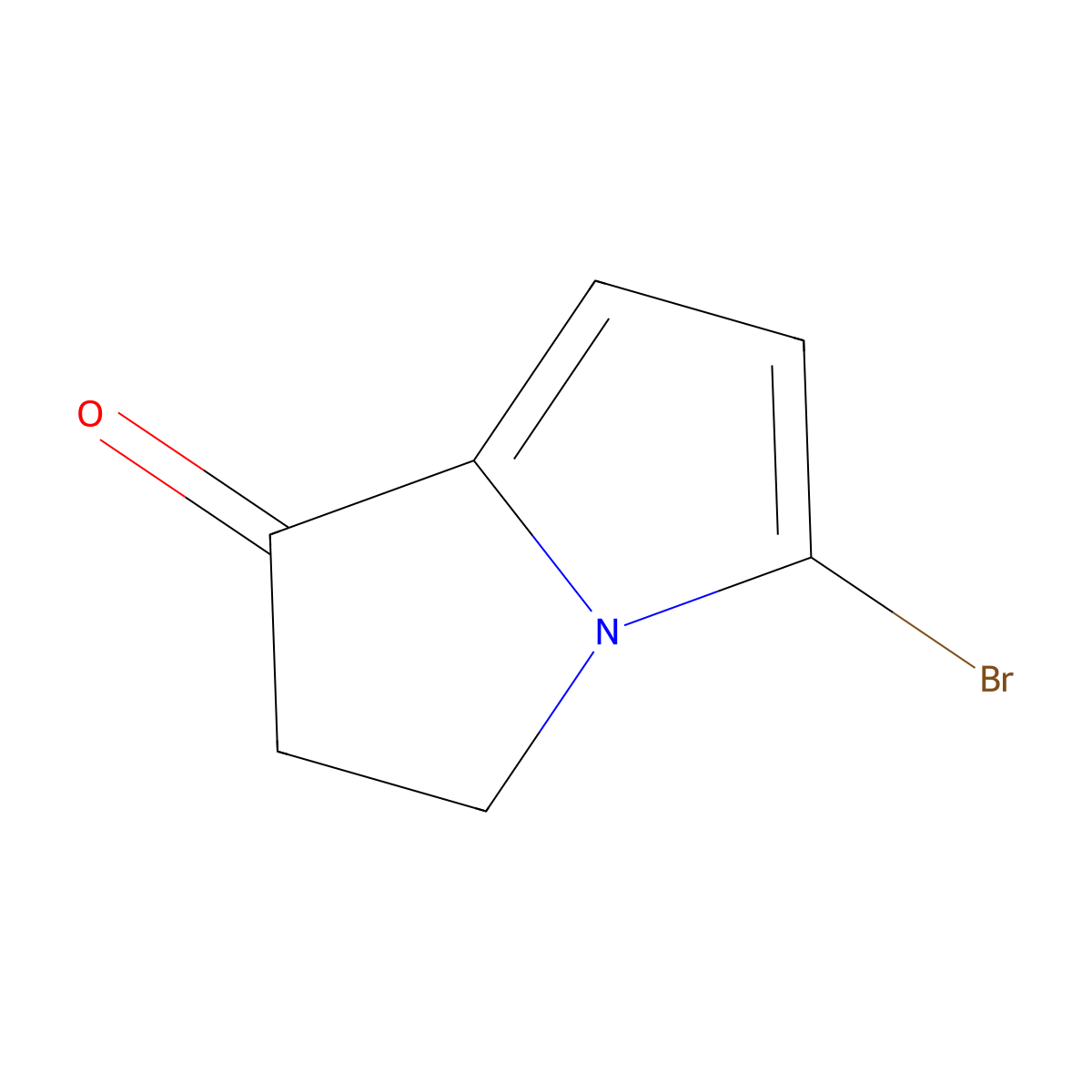 5-Bromo-2,3-dihydro-1H-pyrrolizin-1-one molecular structure, CAS 1415034-30-8