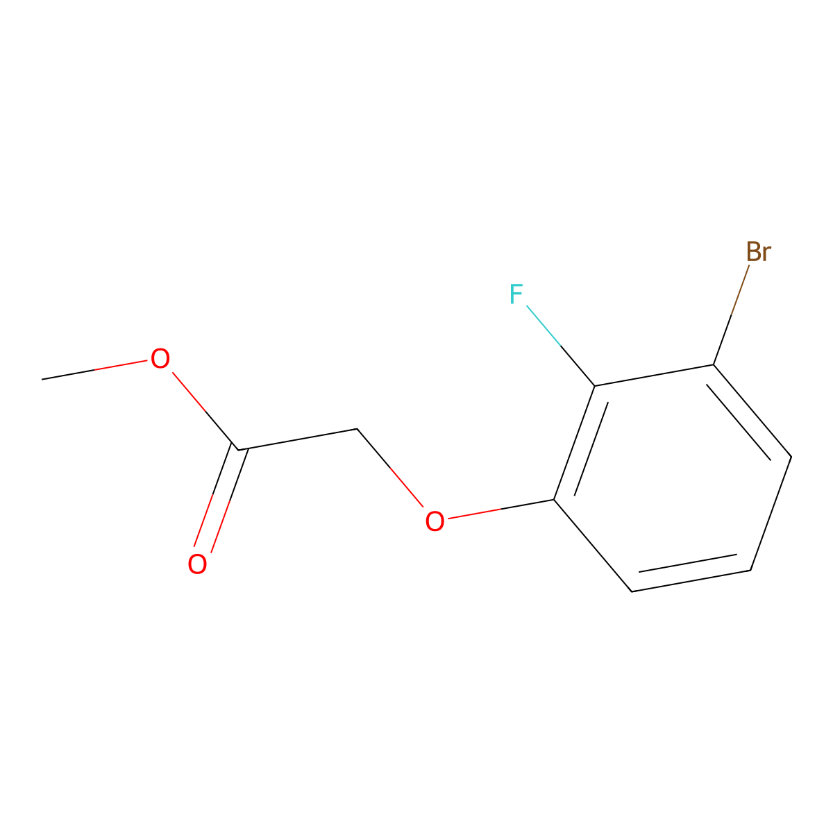 Methyl 2-(3-bromo-2-fluorophenoxy)acetate molecular structure, CAS 1415045-08-7
