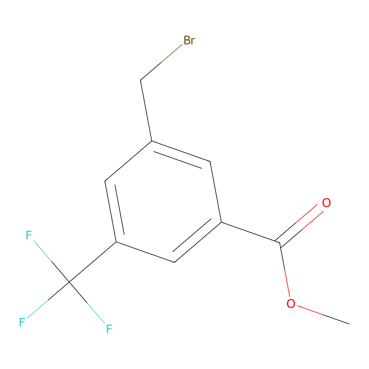 Methyl 3-(bromomethyl)-5-(trifluoromethyl)benzoate molecular structure, CAS 1415045-26-9