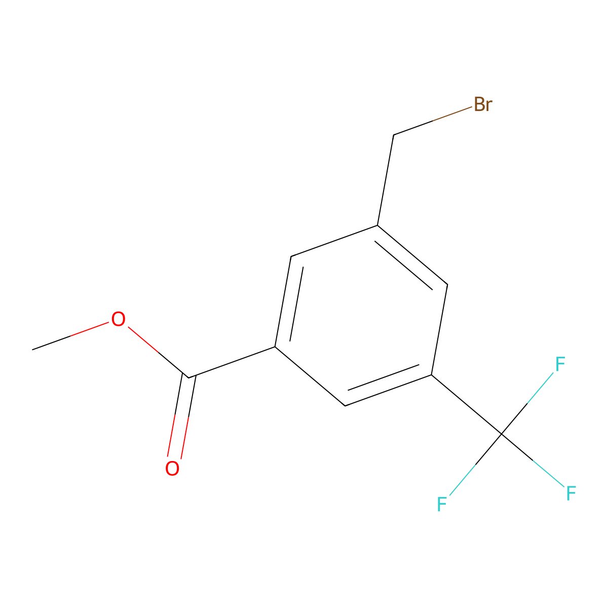 Methyl 3-(bromomethyl)-5-(trifluoromethyl)benzoate molecular structure, CAS 1415045-26-9