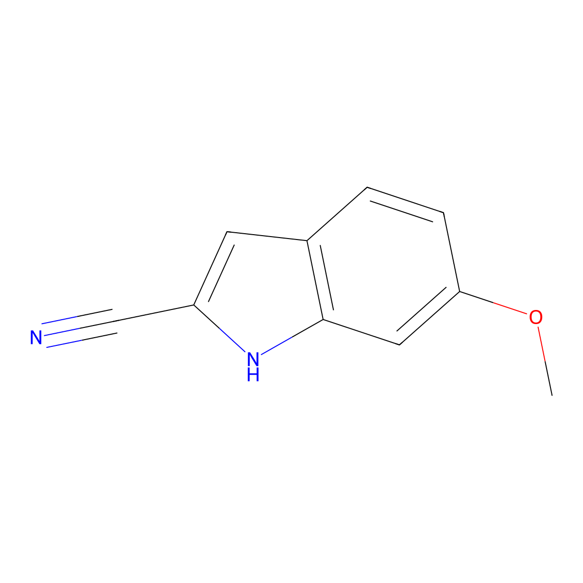 6-Methoxy-1H-indole-2-carbonitrile molecular structure, CAS 1415047-63-0