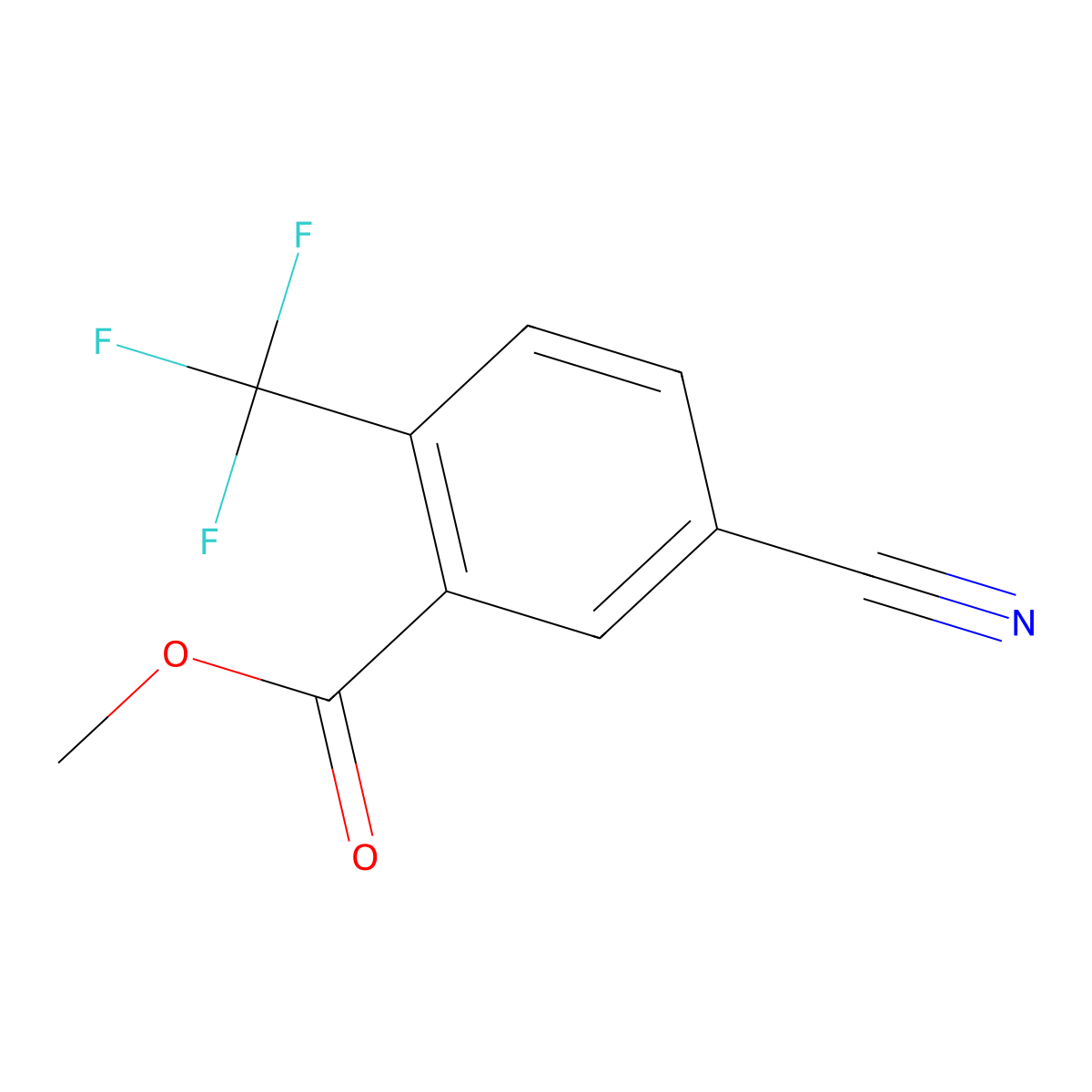 Methyl 5-cyano-2-(trifluoromethyl)benzoate molecular structure, CAS 1415089-89-2