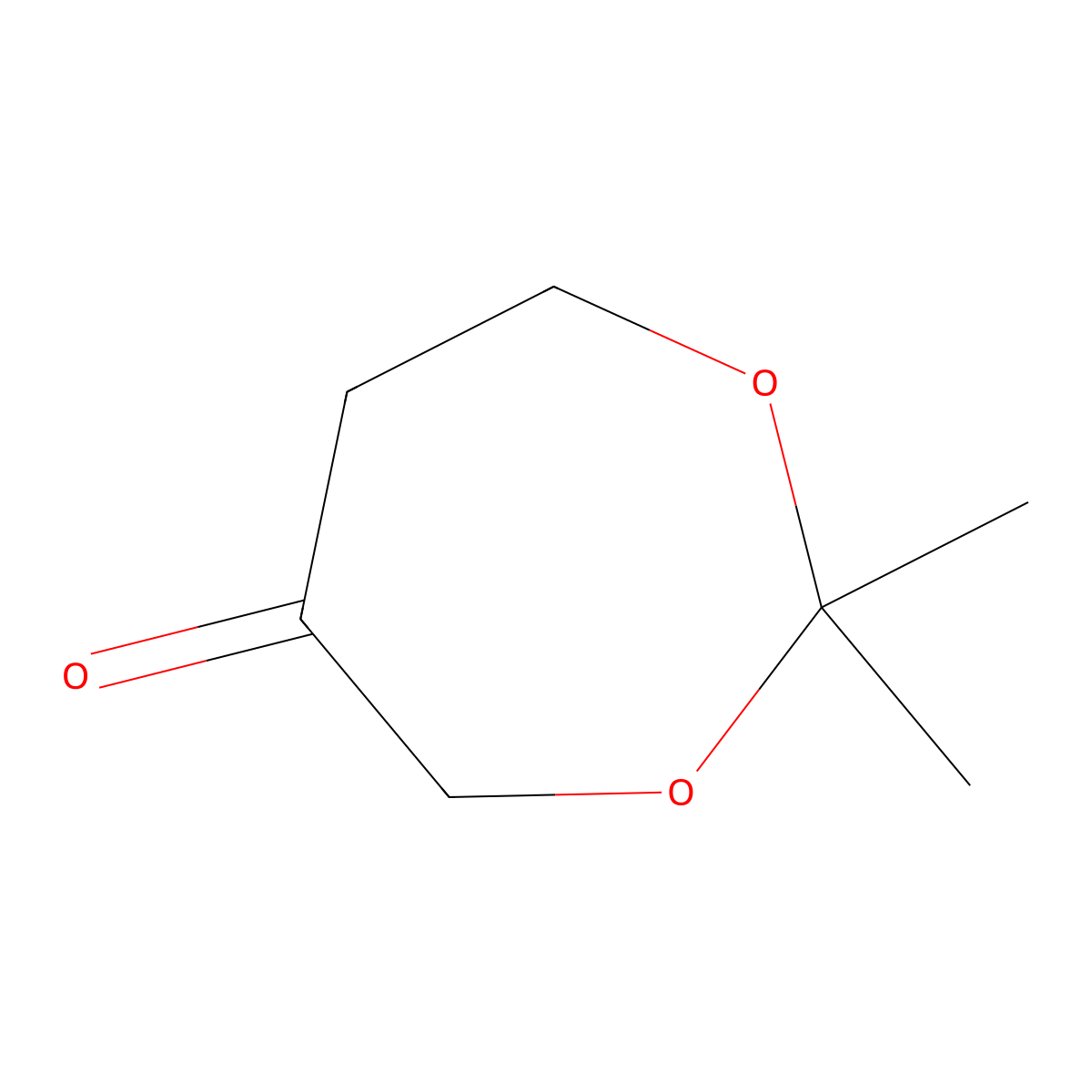 2,2-Dimethyl-1,3-dioxepan-5-one molecular structure, CAS 141509-42-4