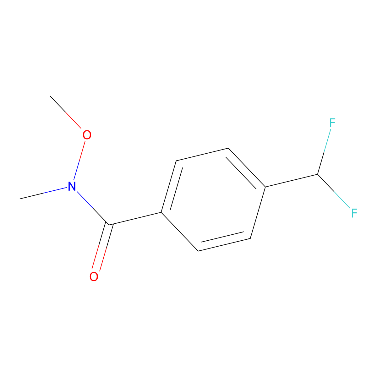 4-(difluoromethyl)-N-methoxy-N-methylbenzamide molecular structure, CAS 1415090-30-0