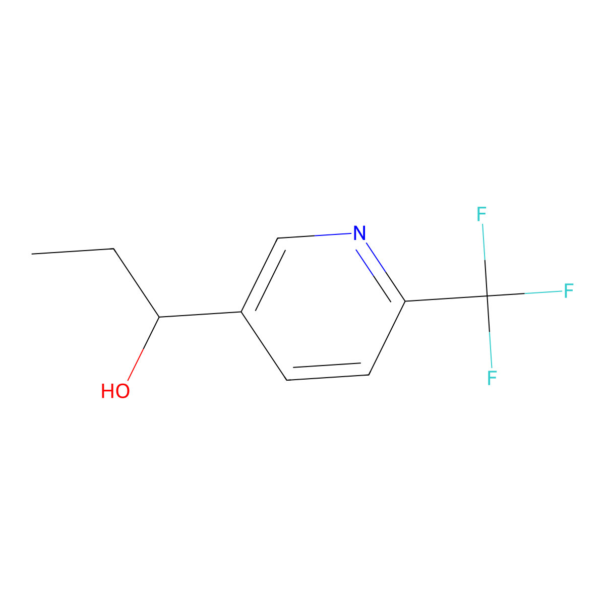 1-(6-(Trifluoromethyl)pyridine-3-yl)propan-1-ol molecular structure, CAS 1415090-38-8
