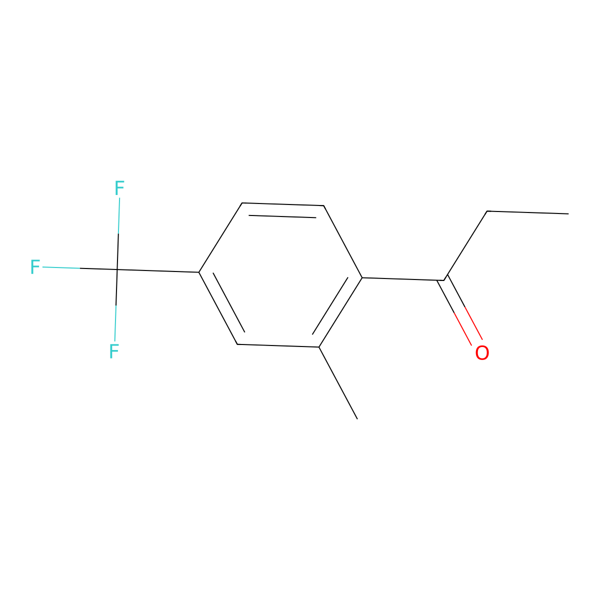 1-[2-Methyl-4-(trifluoromethyl)phenyl]propan-1-one molecular structure, CAS 1415090-42-4