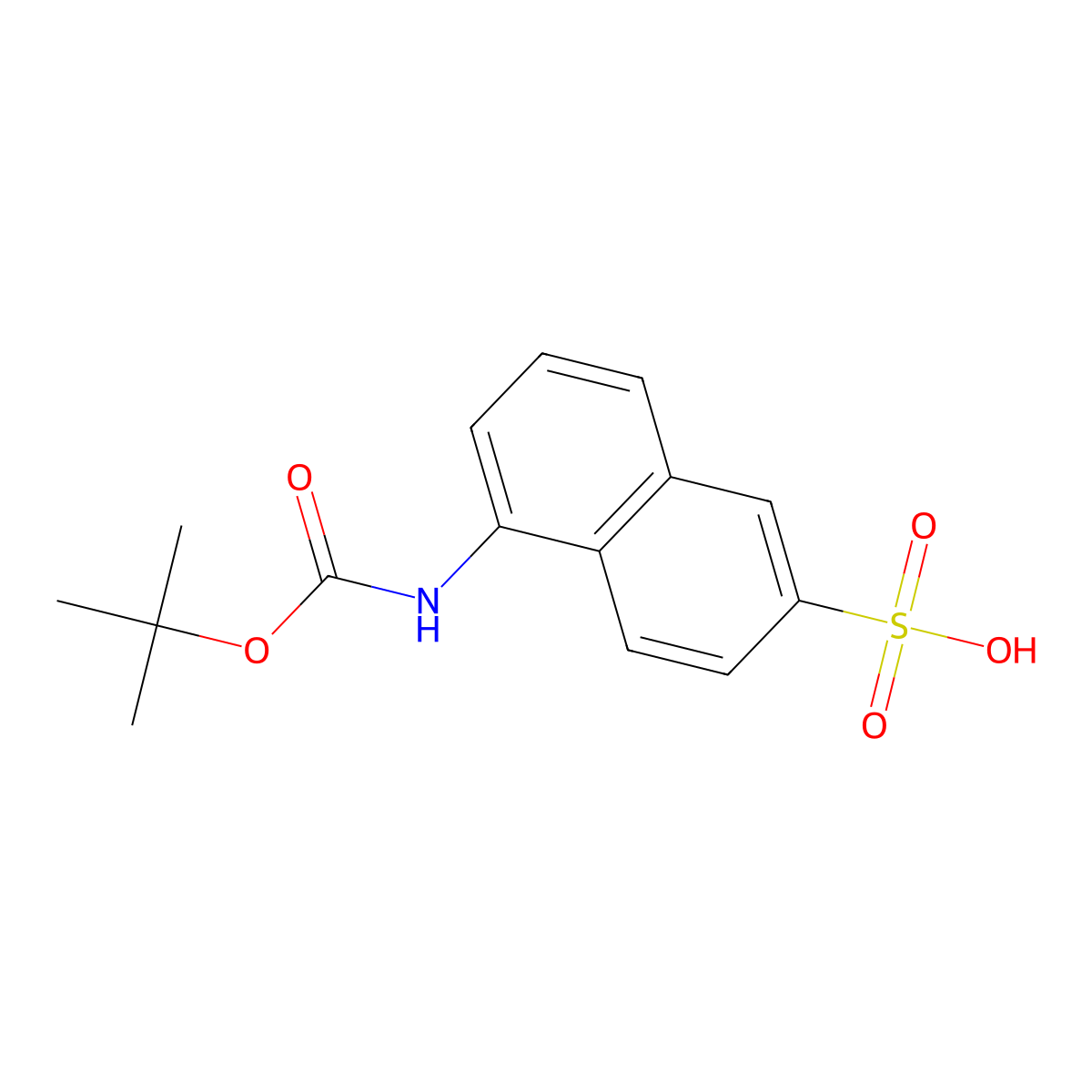 5-{[(Tert-butoxy)carbonyl]amino}naphthalene-2-sulfonic acid molecular structure, CAS 1415094-45-9