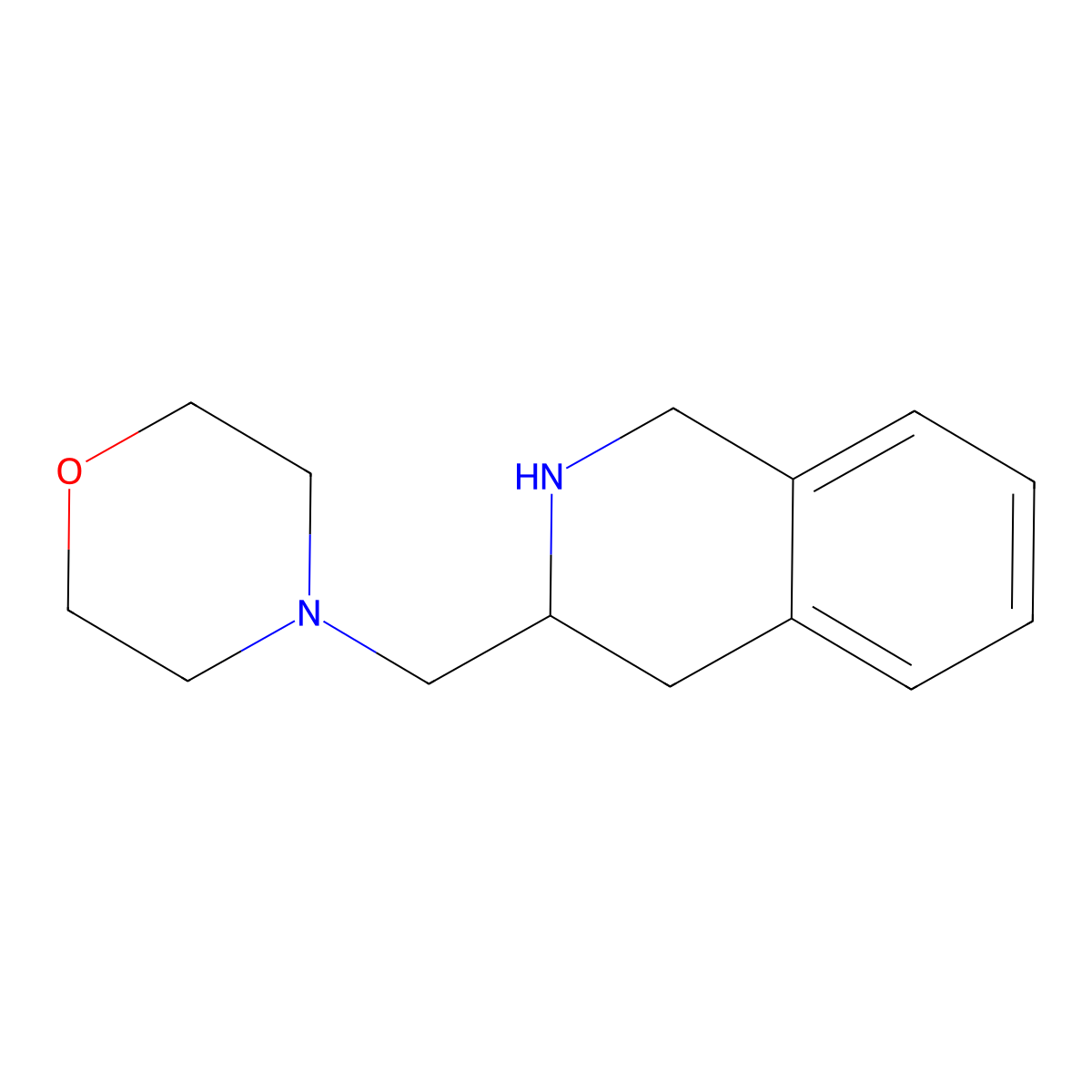 (S)-4-((1,2,3,4-tetrahydroisoquinolin-3-yl)methyl)morpholine molecular structure, CAS 1415095-29-2