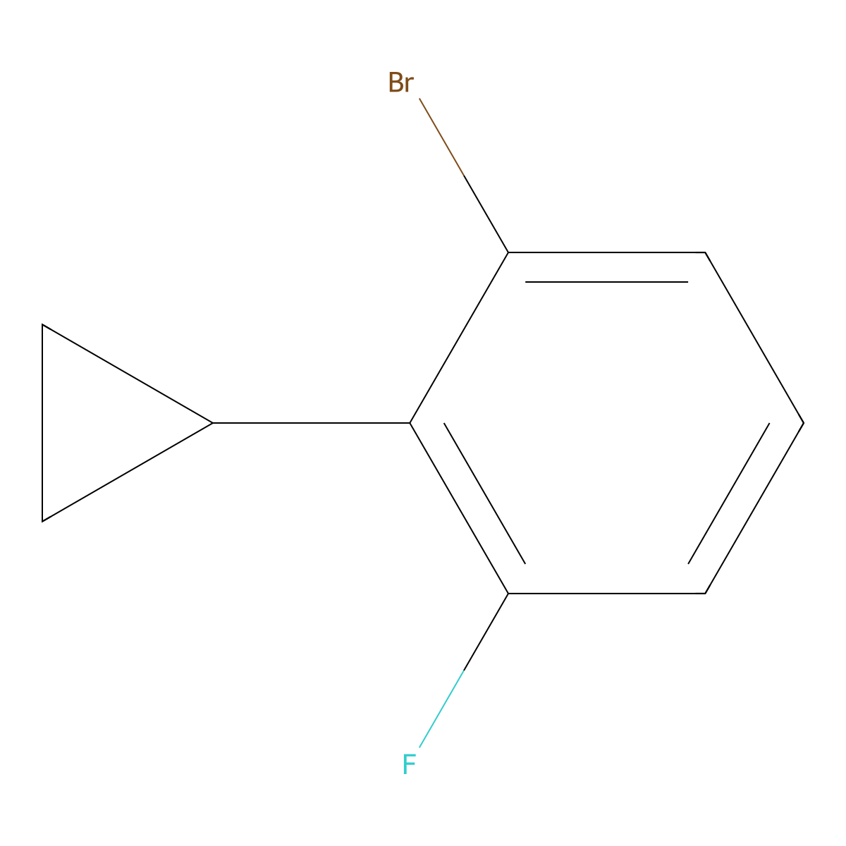 1-Bromo-2-cyclopropyl-3-fluorobenzene molecular structure, CAS 1415096-07-9
