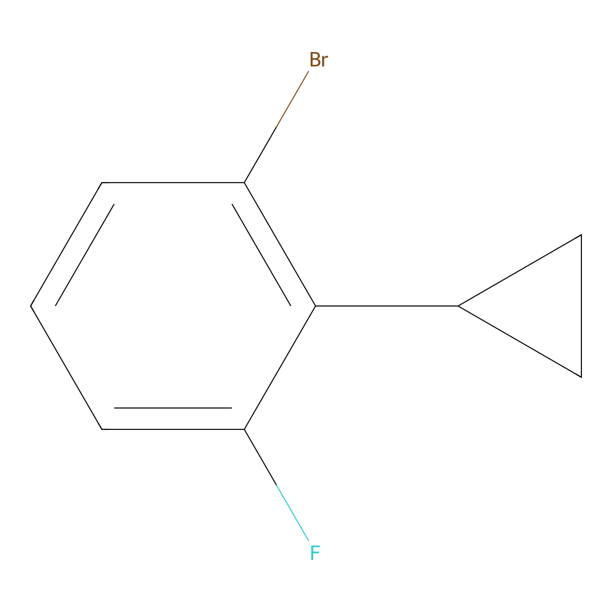 1-Bromo-2-cyclopropyl-3-fluorobenzene molecular structure, CAS 1415096-07-9