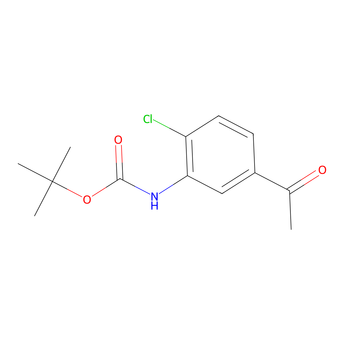 tert-butyl N-(5-acetyl-2-chlorophenyl)carbamate molecular structure, CAS 1415107-30-0