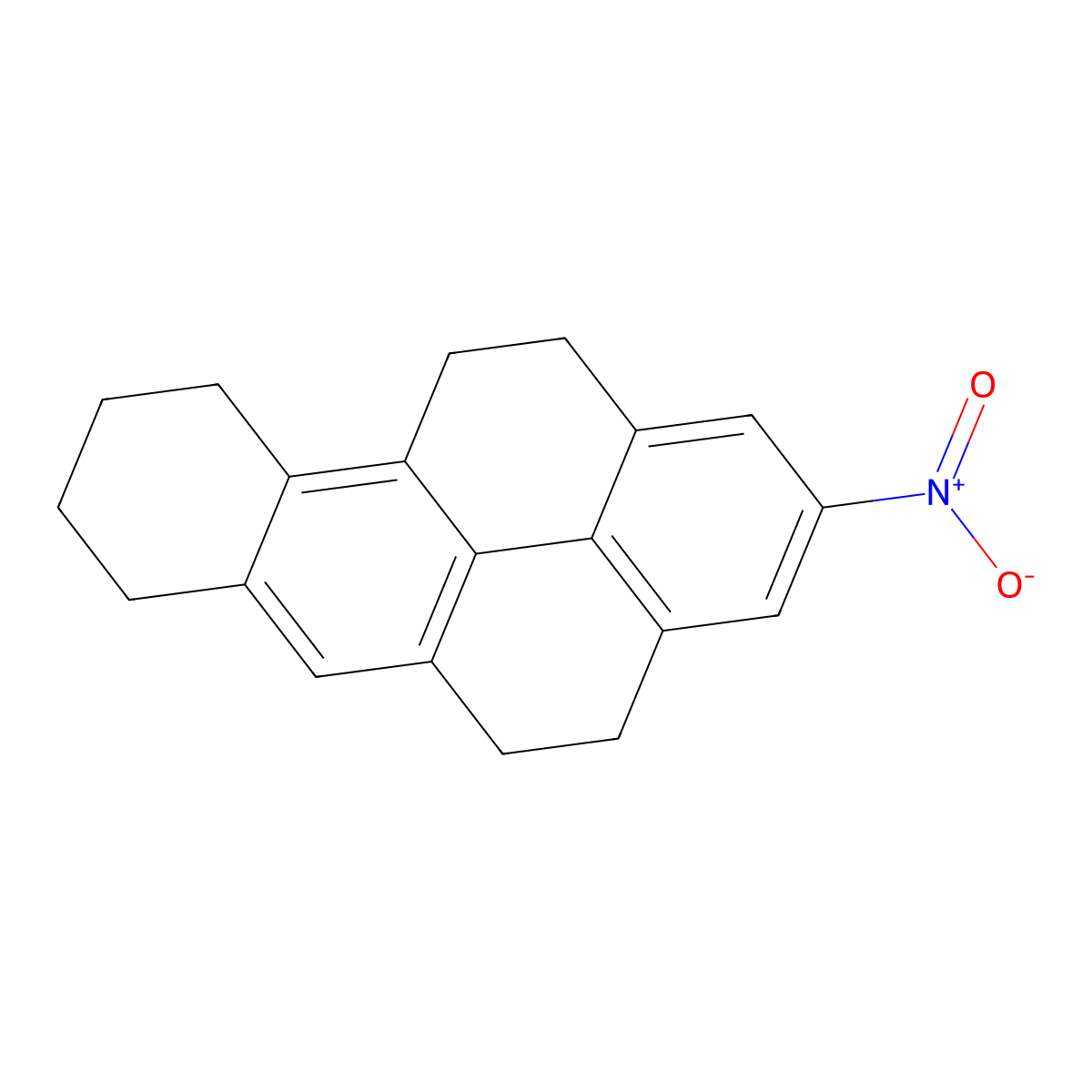 2-Nitro-4,5,7,8,9,10,11,12-octahydrobenzo(a)pyrene molecular structure, CAS 141511-28-6