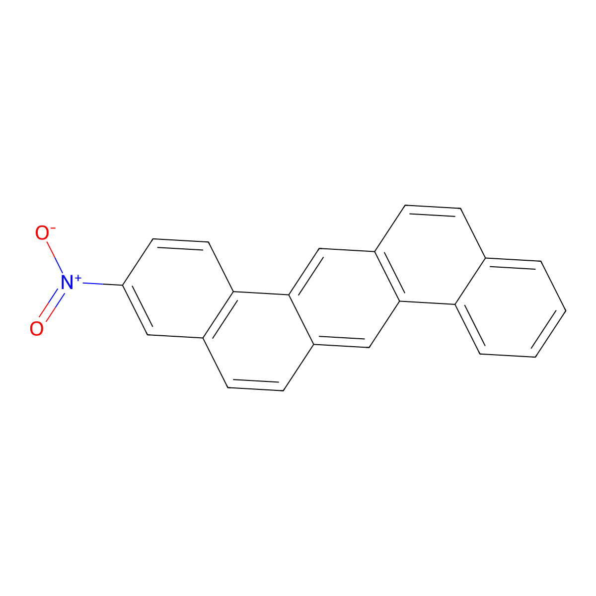 Dibenz(a,h)anthracene, 3-nitro- molecular structure, CAS 141511-31-1