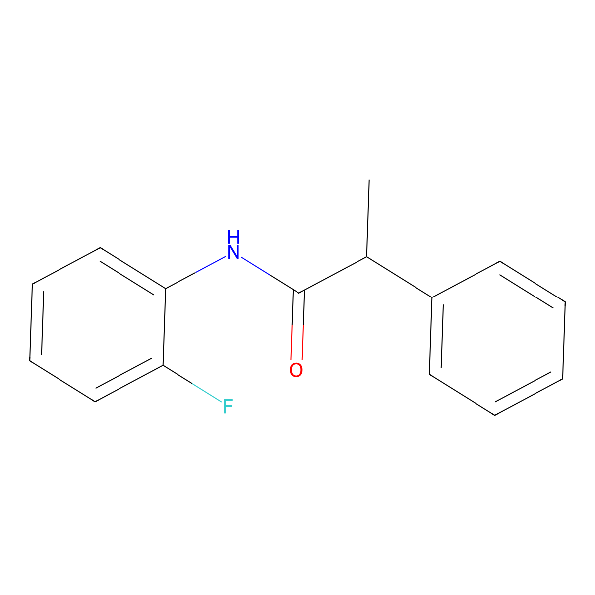N-(2-fluorophenyl)-2-phenylpropanamide molecular structure, CAS 1415111-54-4