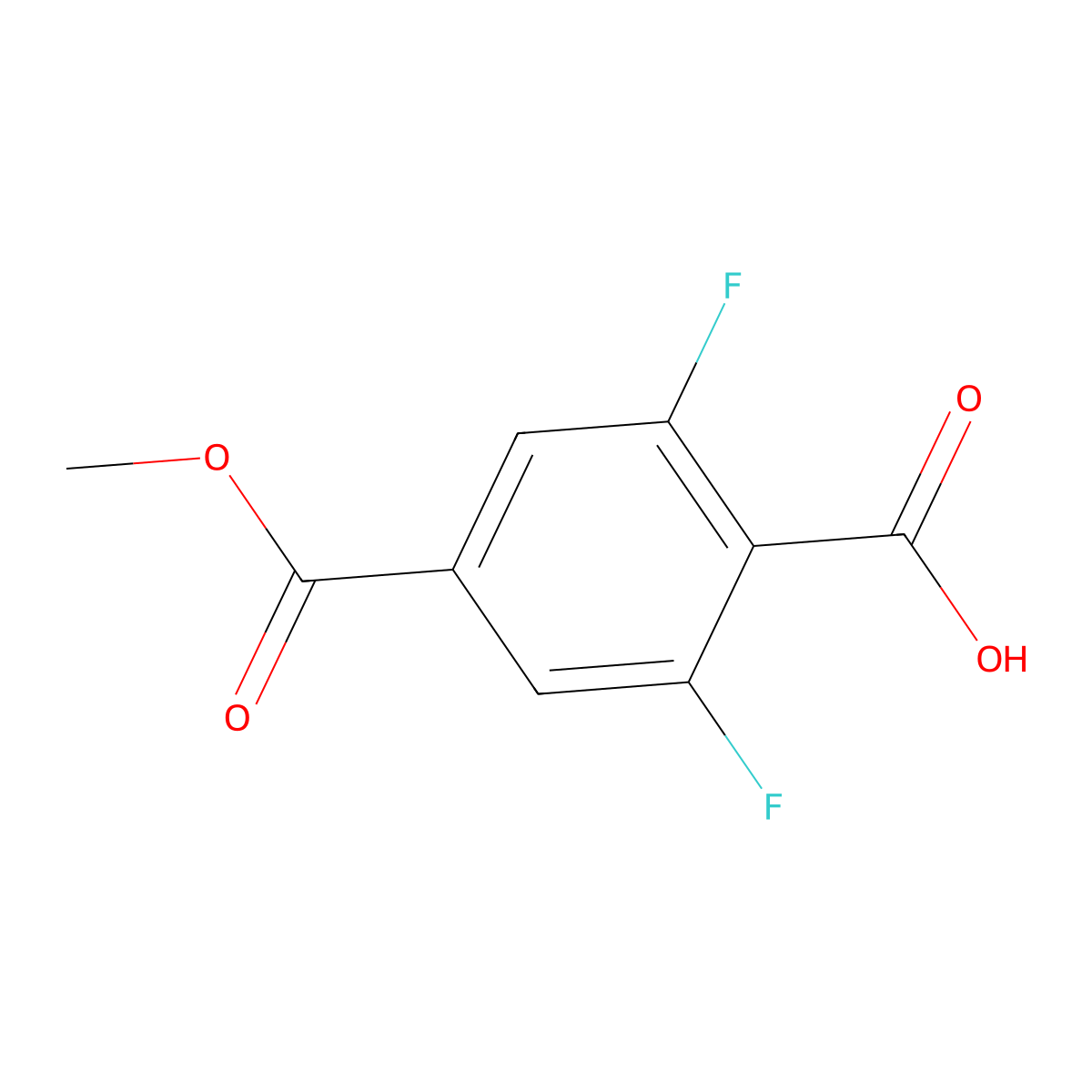 2,6-Difluoro-4-(methoxycarbonyl)benzoic acid molecular structure, CAS 1415124-74-1