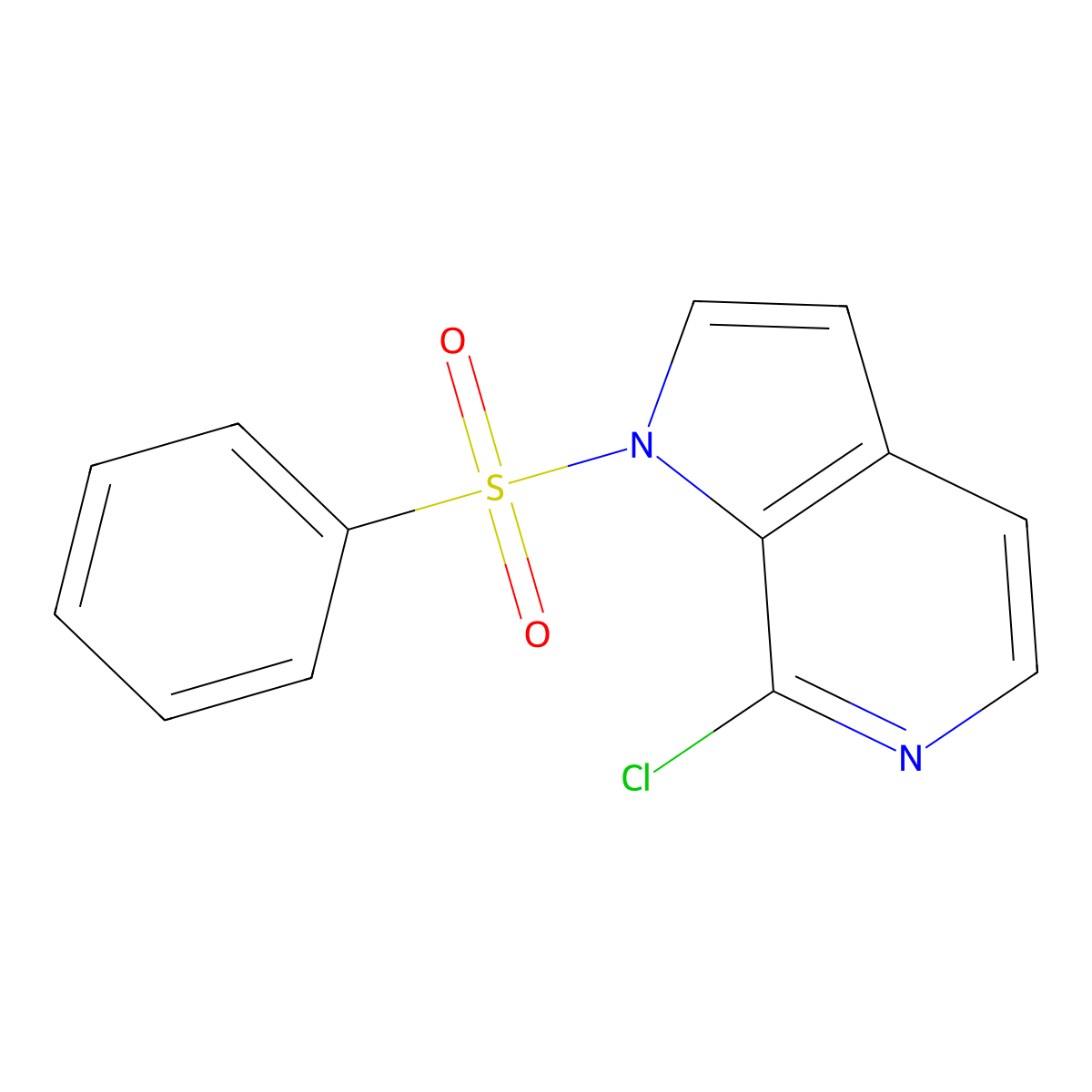 7-Chloro-1-(phenylsulfonyl)-6-azaindole molecular structure, CAS 1415124-76-3