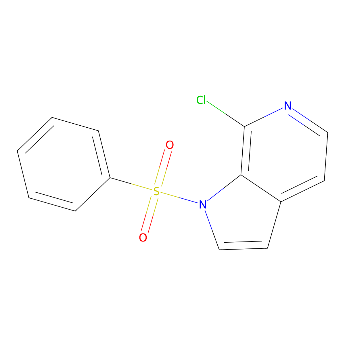 7-Chloro-1-(phenylsulfonyl)-6-azaindole molecular structure, CAS 1415124-76-3
