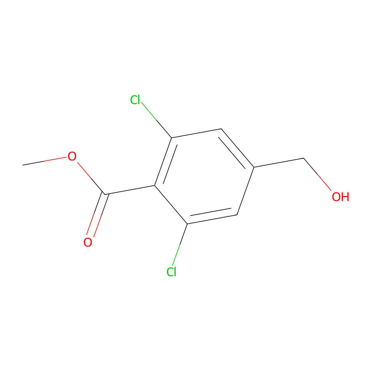 Methyl 2,6-dichloro-4-(hydroxymethyl)benzoate molecular structure, CAS 1415124-95-6