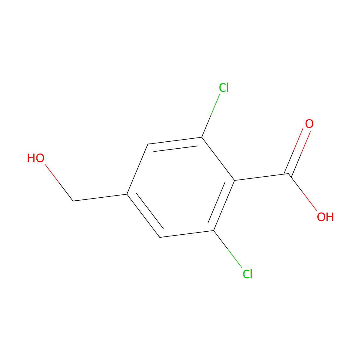 2,6-Dichloro-4-(hydroxymethyl)benzoic acid molecular structure, CAS 1415124-96-7