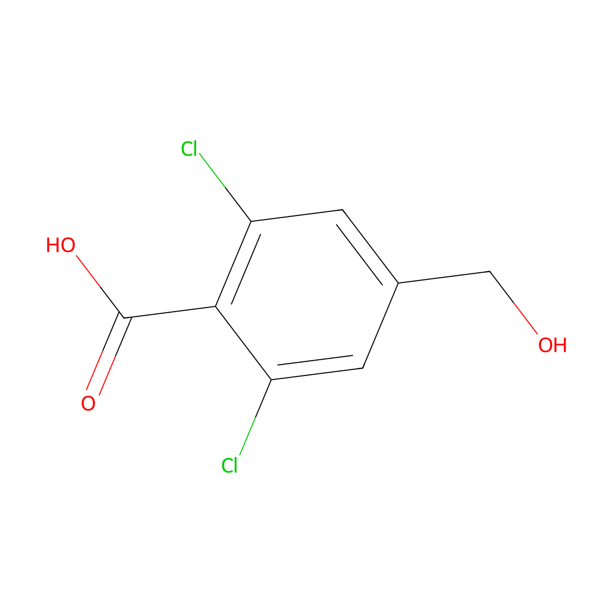 2,6-Dichloro-4-(hydroxymethyl)benzoic acid molecular structure, CAS 1415124-96-7