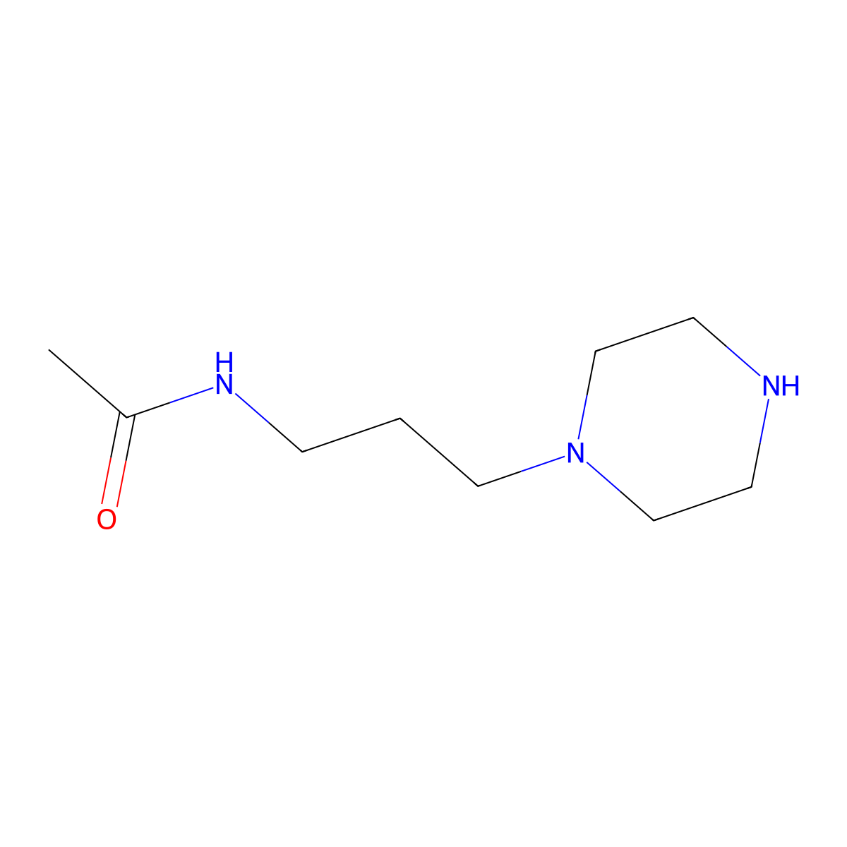 N-[3-(Piperazin-1-yl)propyl]acetamide molecular structure, CAS 141516-23-6