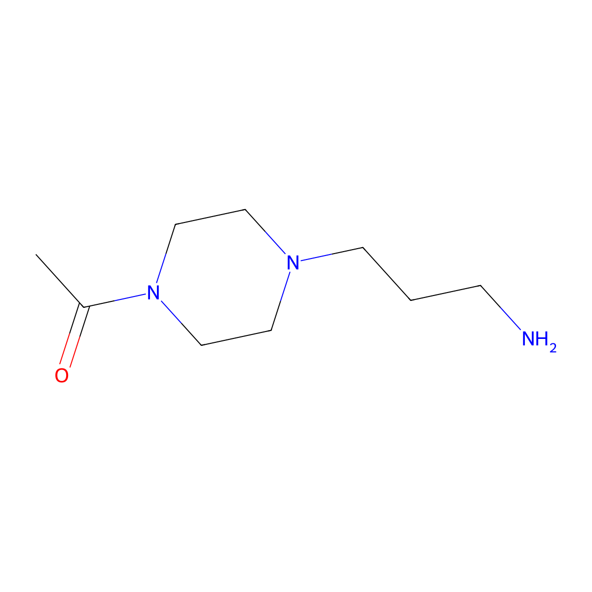 1-(4-(3-Aminopropyl)piperazin-1-yl)ethanone molecular structure, CAS 141516-24-7