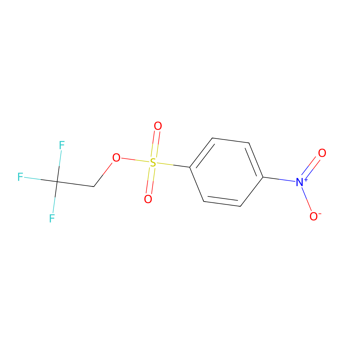 2,2,2-Trifluoroethyl 4-nitrobenzene-1-sulfonate molecular structure, CAS 141516-55-4