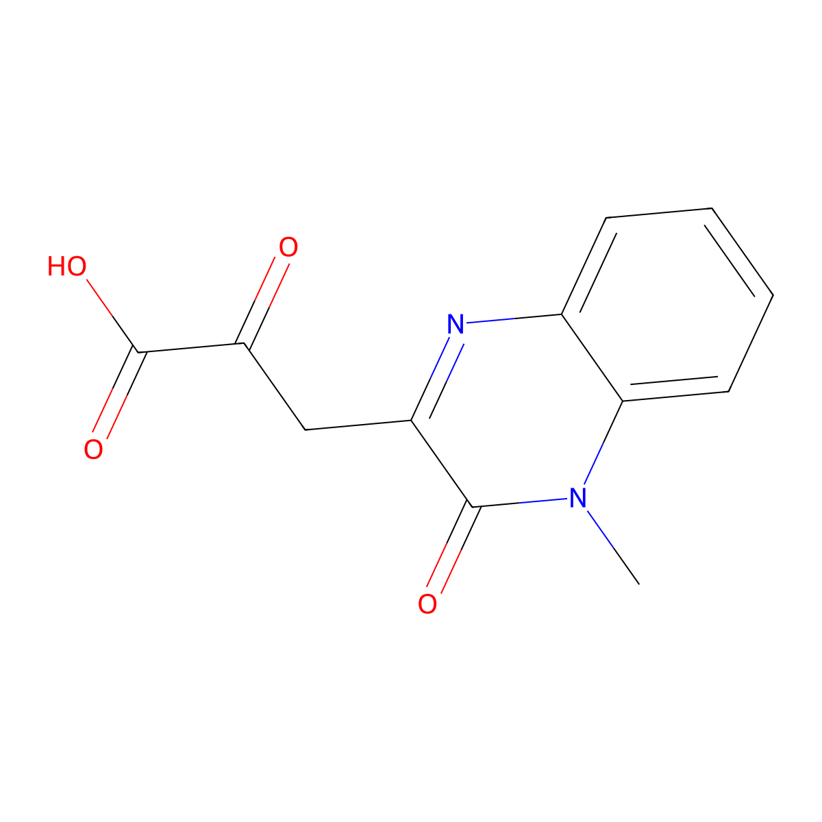 3-(4-Methyl-3-oxo-3,4-dihydro-2-quinoxalinyl)-2-oxopropanoic acid molecular structure, CAS 14152-61-5