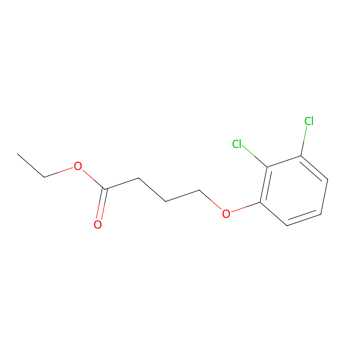 Ethyl 4-(2,3-dichloro-phenoxy)butanoate molecular structure, CAS 1415214-55-9