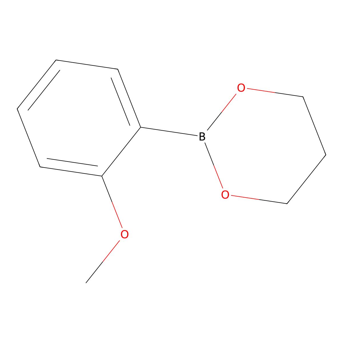 2-(2-Methoxyphenyl)-1,3,2-dioxaborinane molecular structure, CAS 141522-26-1