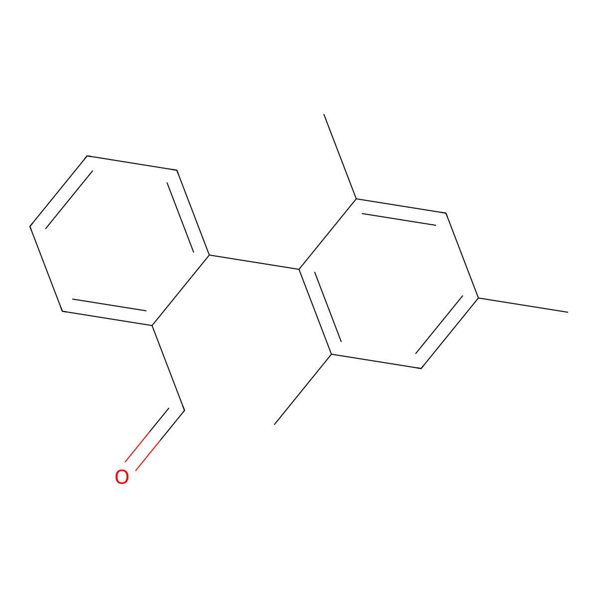 2',4',6'-Trimethyl-[1,1'-biphenyl]-2-carbaldehyde molecular structure, CAS 141522-29-4