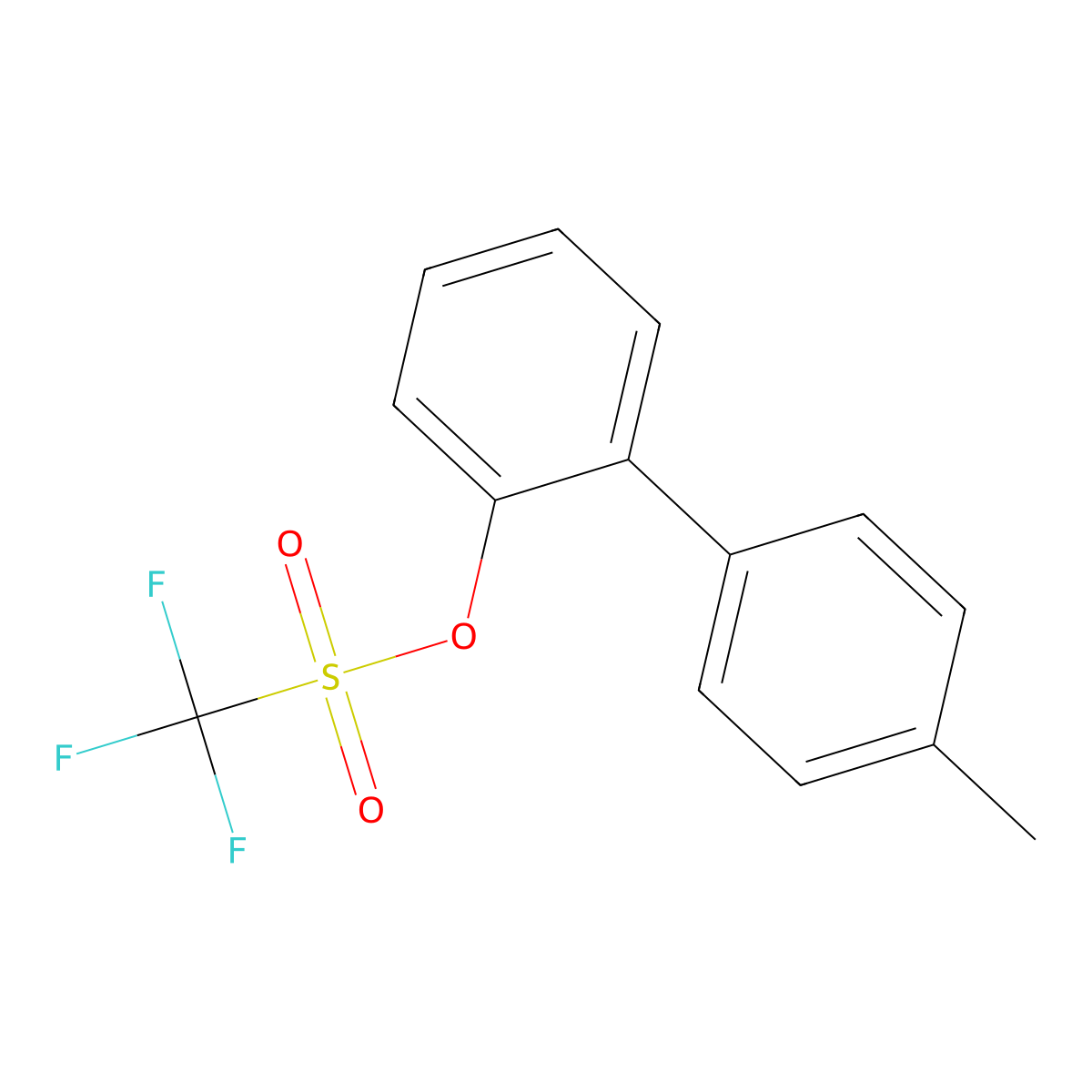 4'-Methyl-[1,1'-biphenyl]-2-yl trifluoromethanesulfonate molecular structure, CAS 141522-31-8