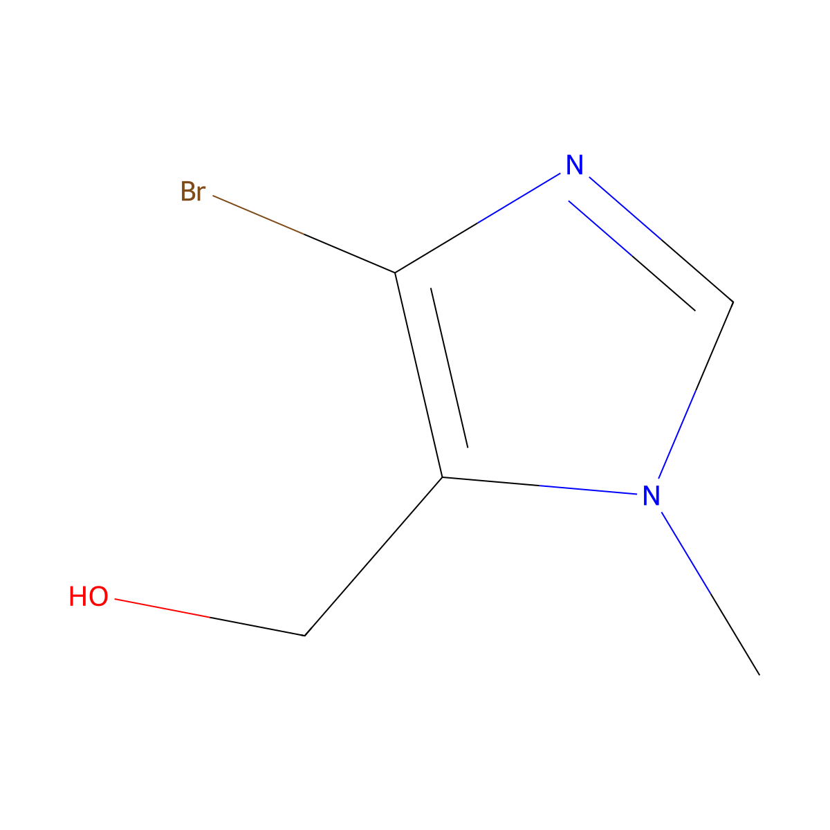 (4-bromo-1-methyl-1H-imidazol-5-yl)methanol molecular structure, CAS 141524-73-4