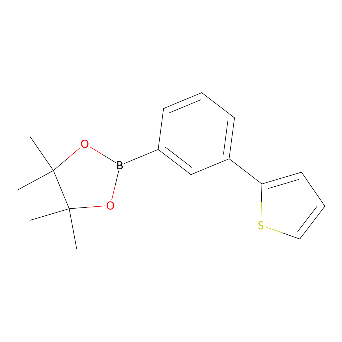 4,4,5,5-Tetramethyl-2-(3-(thiophen-2-yl)phenyl)-1,3,2-dioxaborolane molecular structure, CAS 1415241-99-4