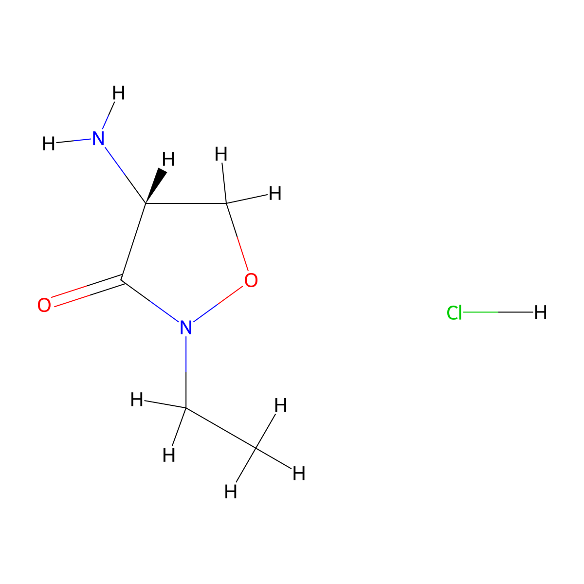 (R)-4-Amino-2-ethylisoxazolidin-3-one hydrochloride molecular structure, CAS 1415242-47-5