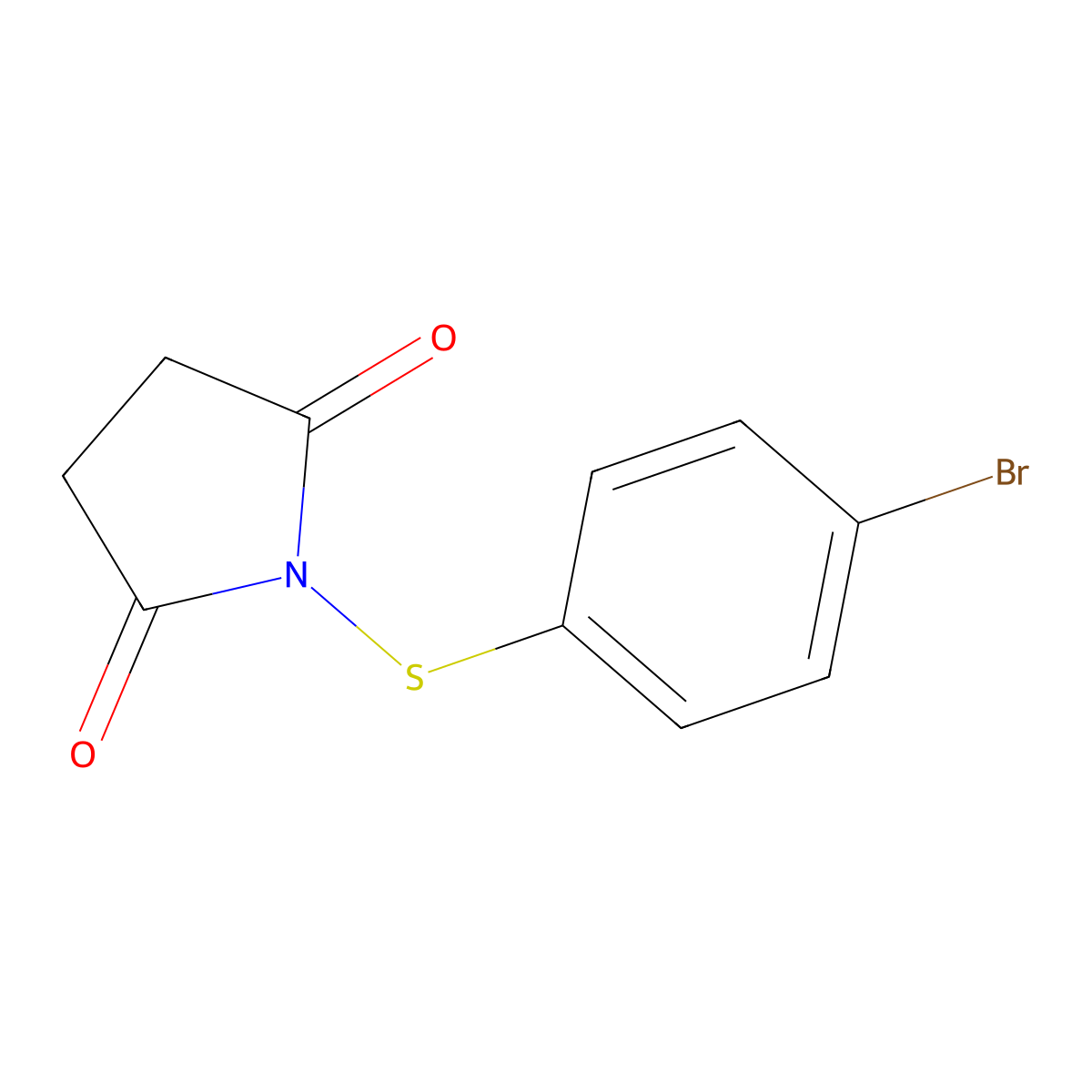 1-[(4-Bromophenyl)sulfanyl]pyrrolidine-2,5-dione molecular structure, CAS 1415245-46-3