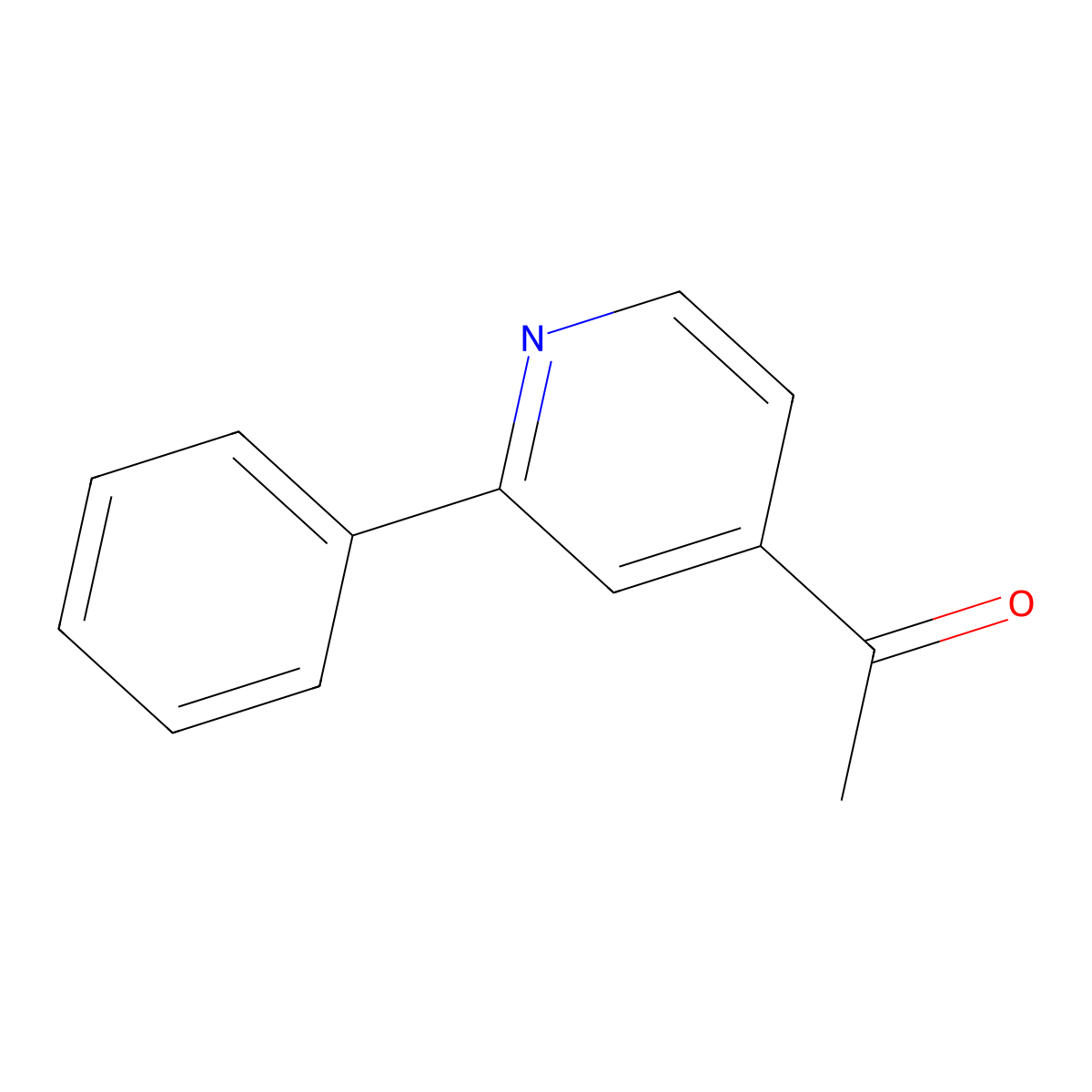 1-(2-Phenyl-4-pyridinyl)ethanone molecular structure, CAS 1415250-94-0