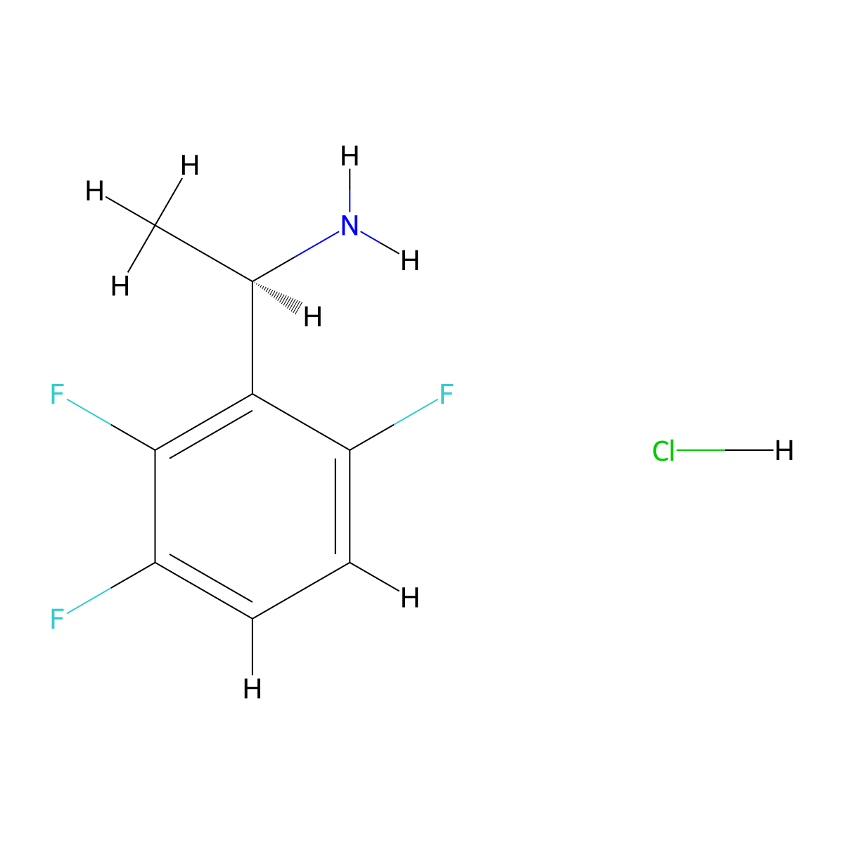 (R)-1-(2,3,6-Trifluorophenyl)ethan-1-amine (hydrochloride) molecular structure, CAS 1415257-83-8