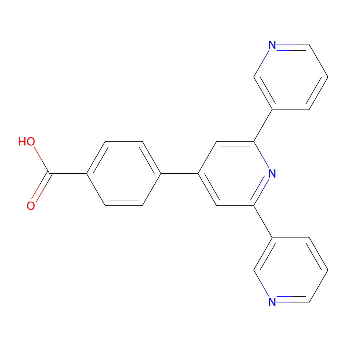 4-([3,2':6',3''-Terpyridin]-4'-yl)benzoic acid molecular structure, CAS 1415258-35-3