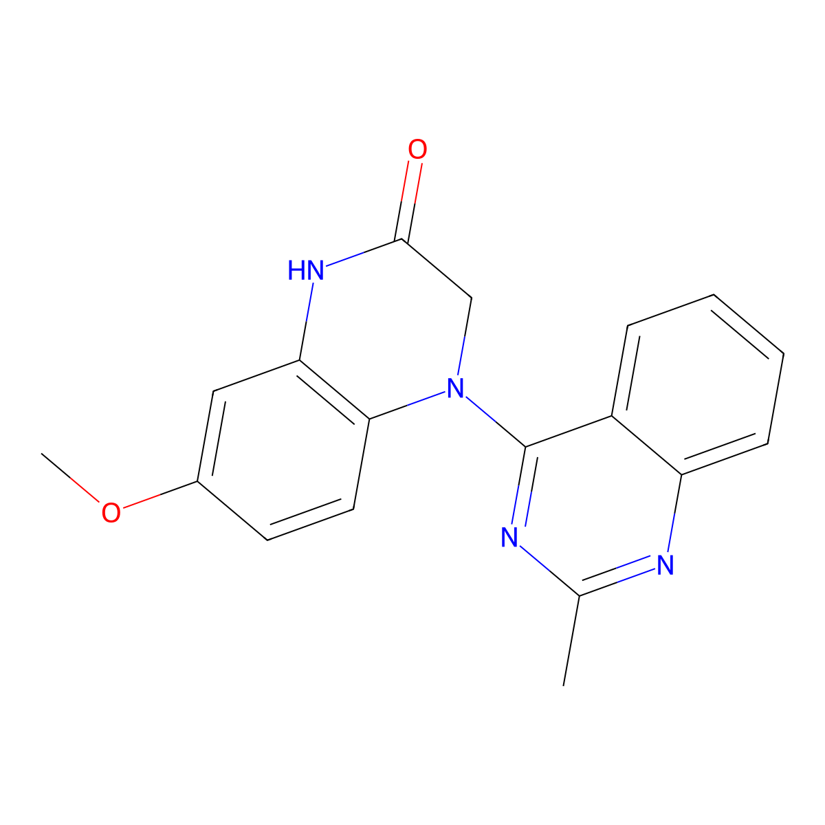 4-(2-Methylquinazoline-4-yl)-7-methoxy-3,4-dihydroquinoxaline-2(1H)-one molecular structure, CAS 1415262-07-5