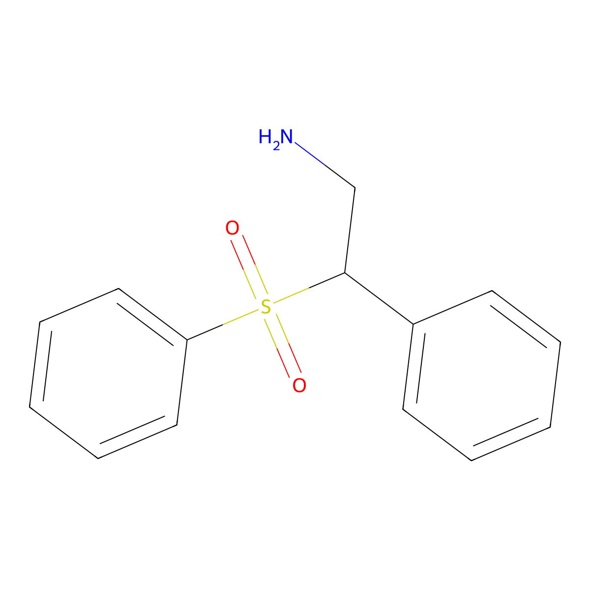 2-(Benzenesulfonyl)-2-phenylethan-1-amine molecular structure, CAS 141528-96-3