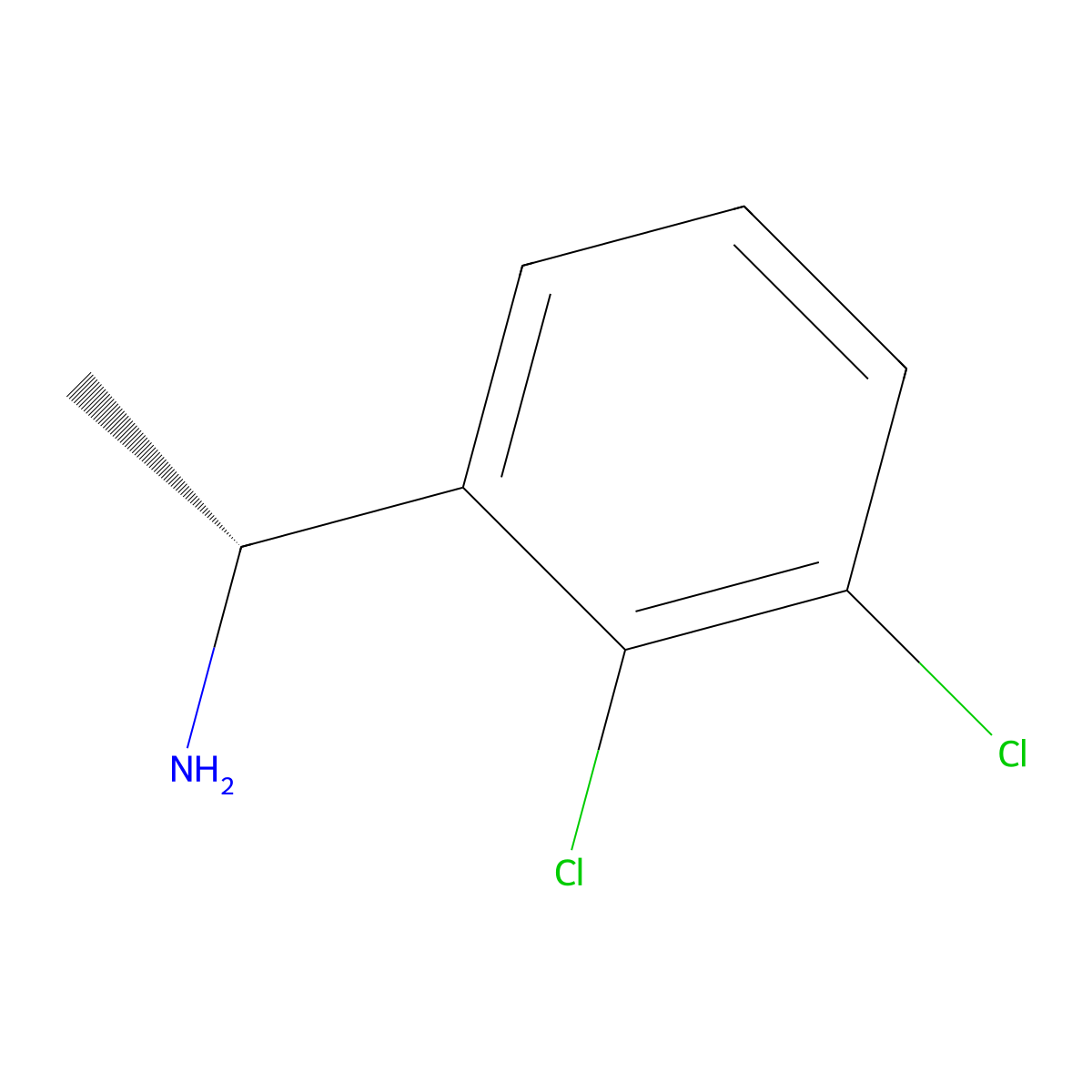 (R)-1-(2,3-Dichlorophenyl)ethan-1-amine molecular structure, CAS 1415303-40-0