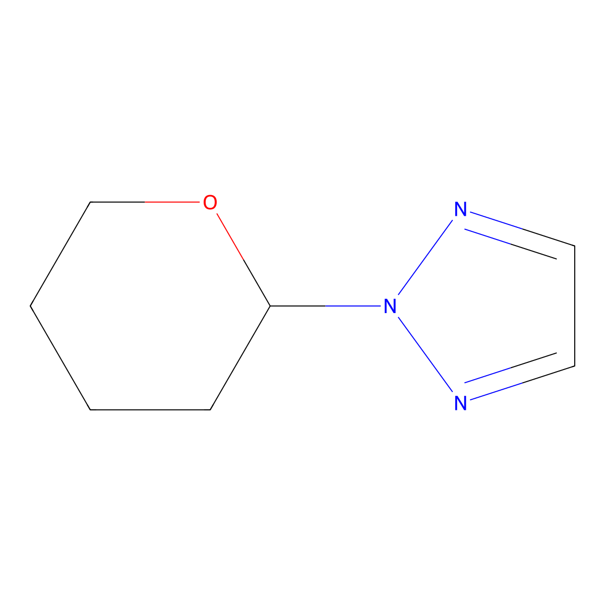 2-(Tetrahydro-2H-pyran-2-yl)-2H-1,2,3-triazole molecular structure, CAS 1415312-44-5
