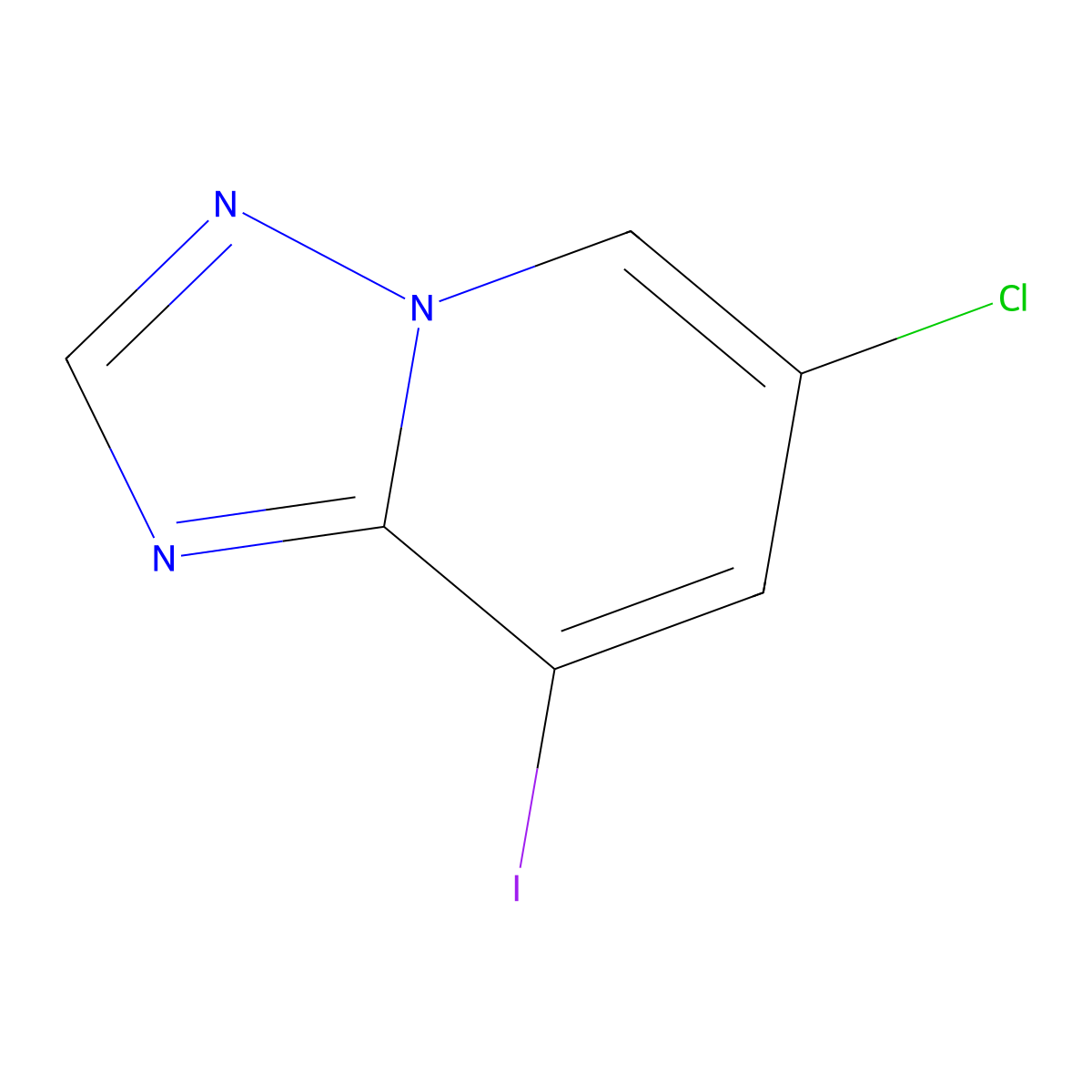 6-Chloro-8-iodo-[1,2,4]triazolo[1,5-a]pyridine molecular structure, CAS 1415314-22-5
